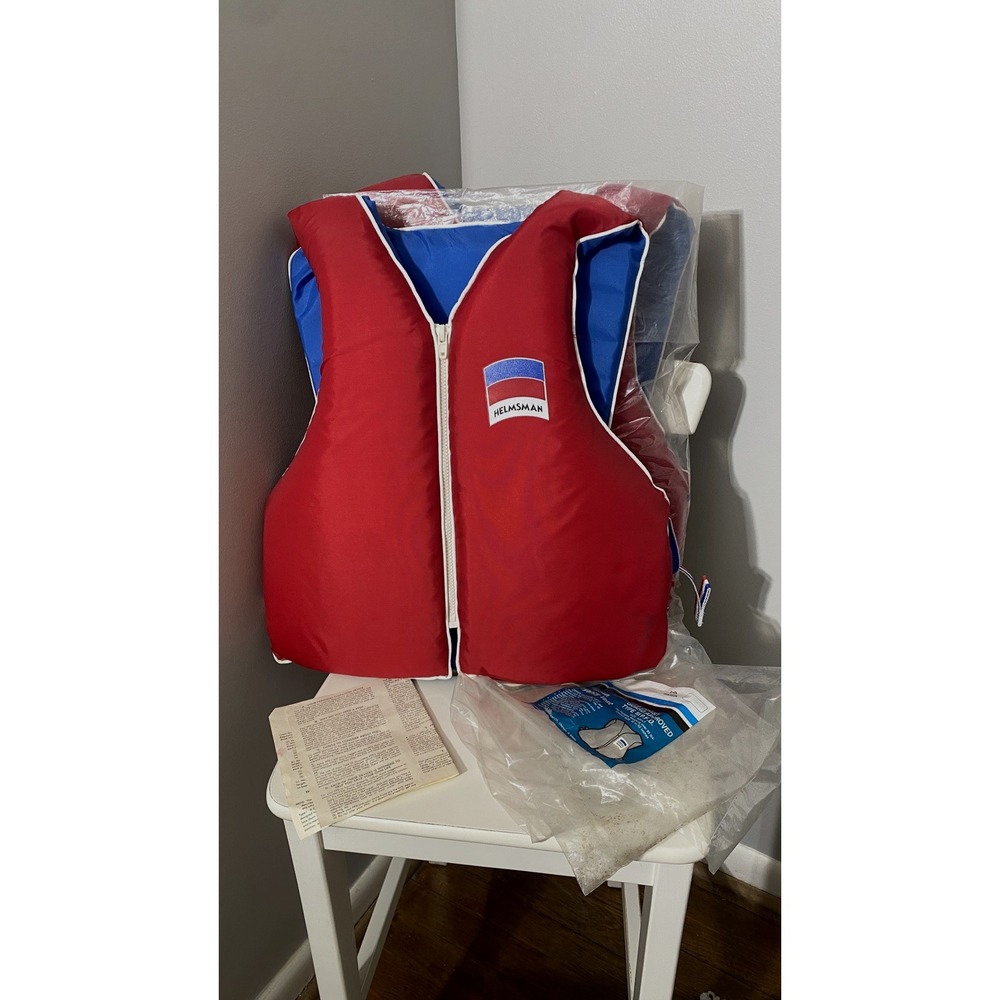 NWT - Lot of 2 Vintage Sears Helmsman Adult Life Jackets Coast Guard Approved